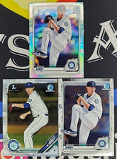 George Kirby 2019-2020 Bowman Chrome 1st Bowman, Refractor & Base Prospect Lot