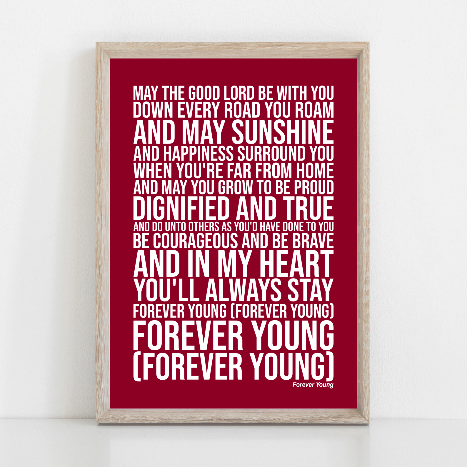 Rod Stewart FOREVER YOUNG Song Lyrics Poster Print Wall Art | eBay UK