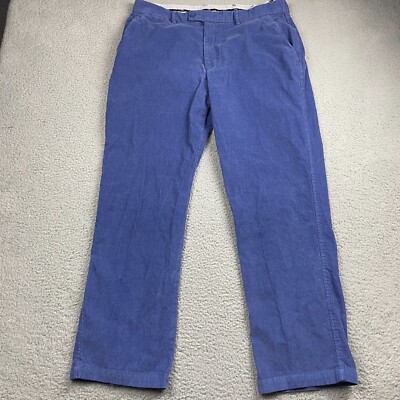 Samuel Windsor Pants Mens 38 Blue Corduroy Pockets 31'' Inseam Trouser
