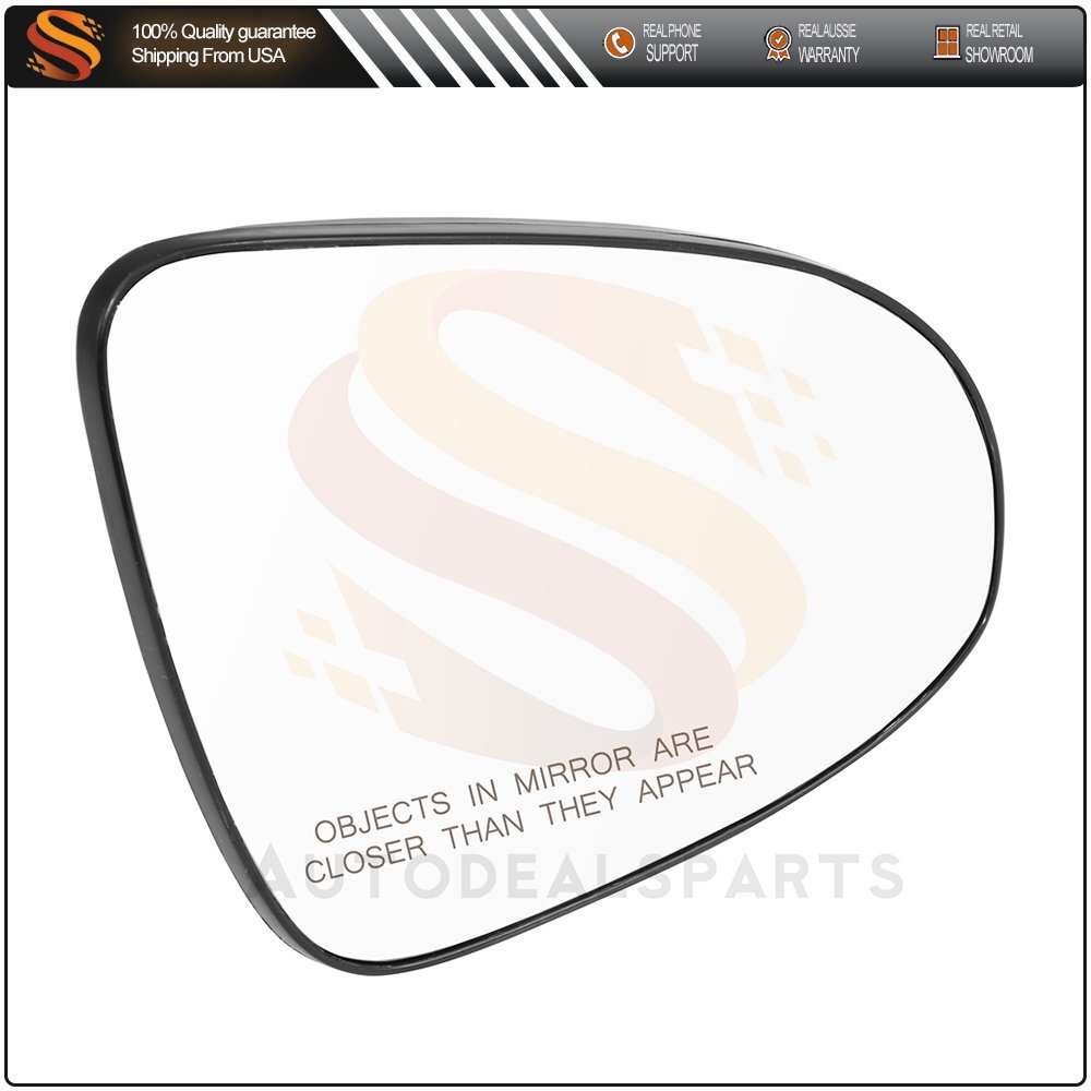 Mirror Glass For 2012-17 Toyota CAMRY COROLLA RH Chrome Heated Convex+W Mirror