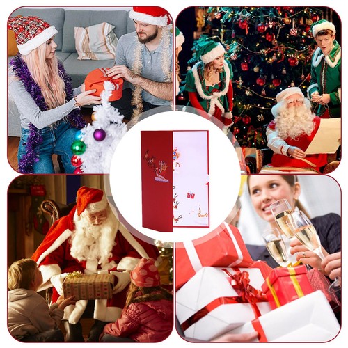 3D Christmas Cards Pop Up Greeting Cards Christmas Greeting Cards Blessing Cards - Picture 6 of 12