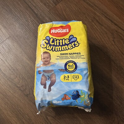 Huggies Little Swimmers Swim Nappies 2-3 (3-8kg) New