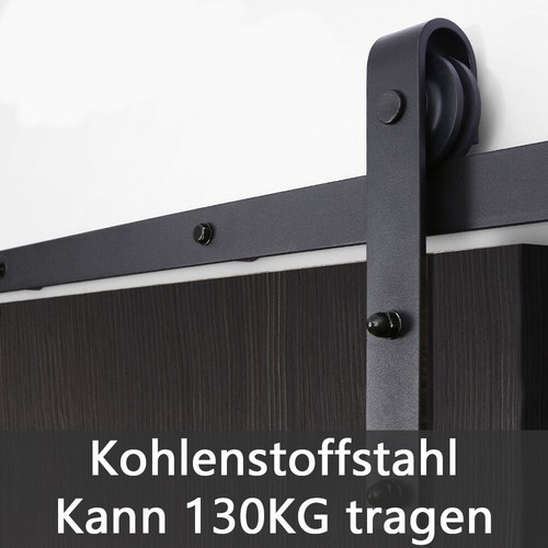 Schiebetürbeschlag Set Schiebetürsystem mit Führung, Montage für Schiebetüren DE - Bild 7 von 16