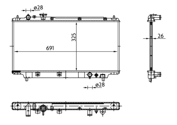 Mahle KüHler WasserküHler FüR Mazda 323 P V BA 1.3 16V 1.5 2.0 D BJ 1.8 1.6 TD-image