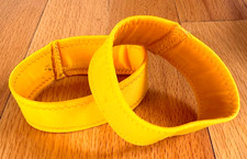 Pro Wrestling Bicep Bands Bright Yellow Set of 2 Stretchy Bands Sz. Small