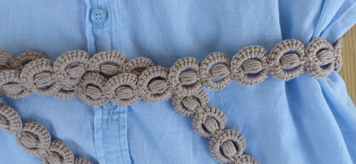 Crochet macrame braided mother of pearl and beads decor belt Boho Macrame Belt Tutorial — Fibre and Folk • Crochet  main image 3