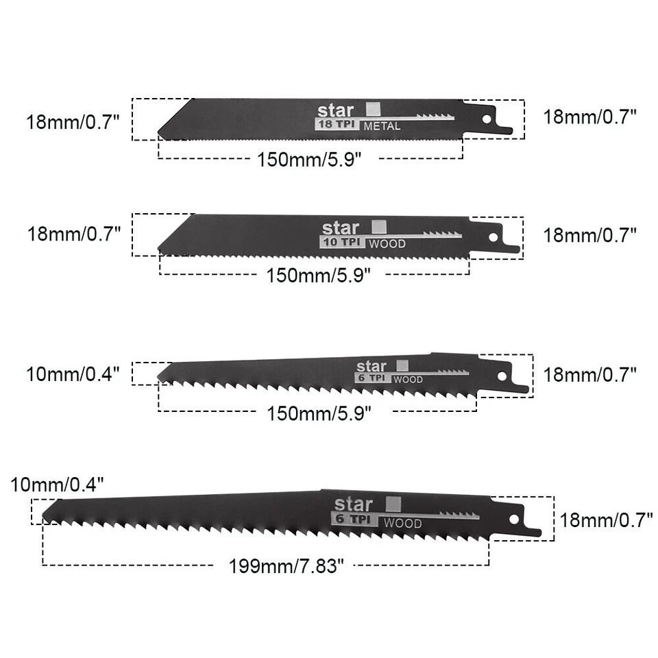 Electric Reciprocating Cordless Saw w/ 2x Rechargeable Battery + 8x Blades Kit🔥 - image 4 of 4