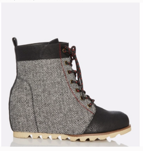 wide width lace up booties