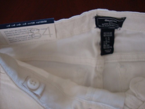 New Gap Kids Super Skinny Fit Sparkle Stretch Girls Jeans Ivory Size 6 - Picture 5 of 5