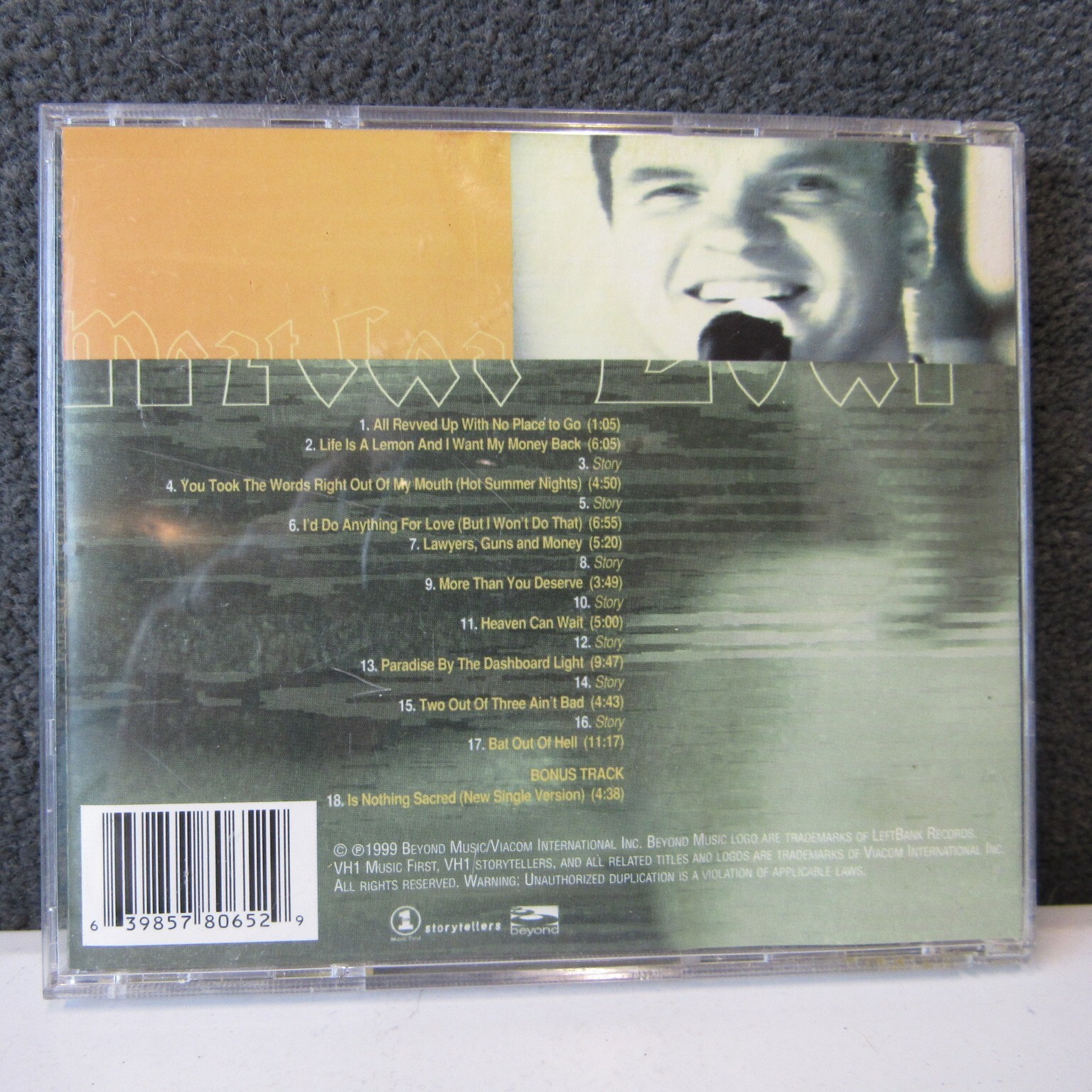 Autographed Meat Loaf VH1 Storytellers Audio Music CD, 1999 Album eBay