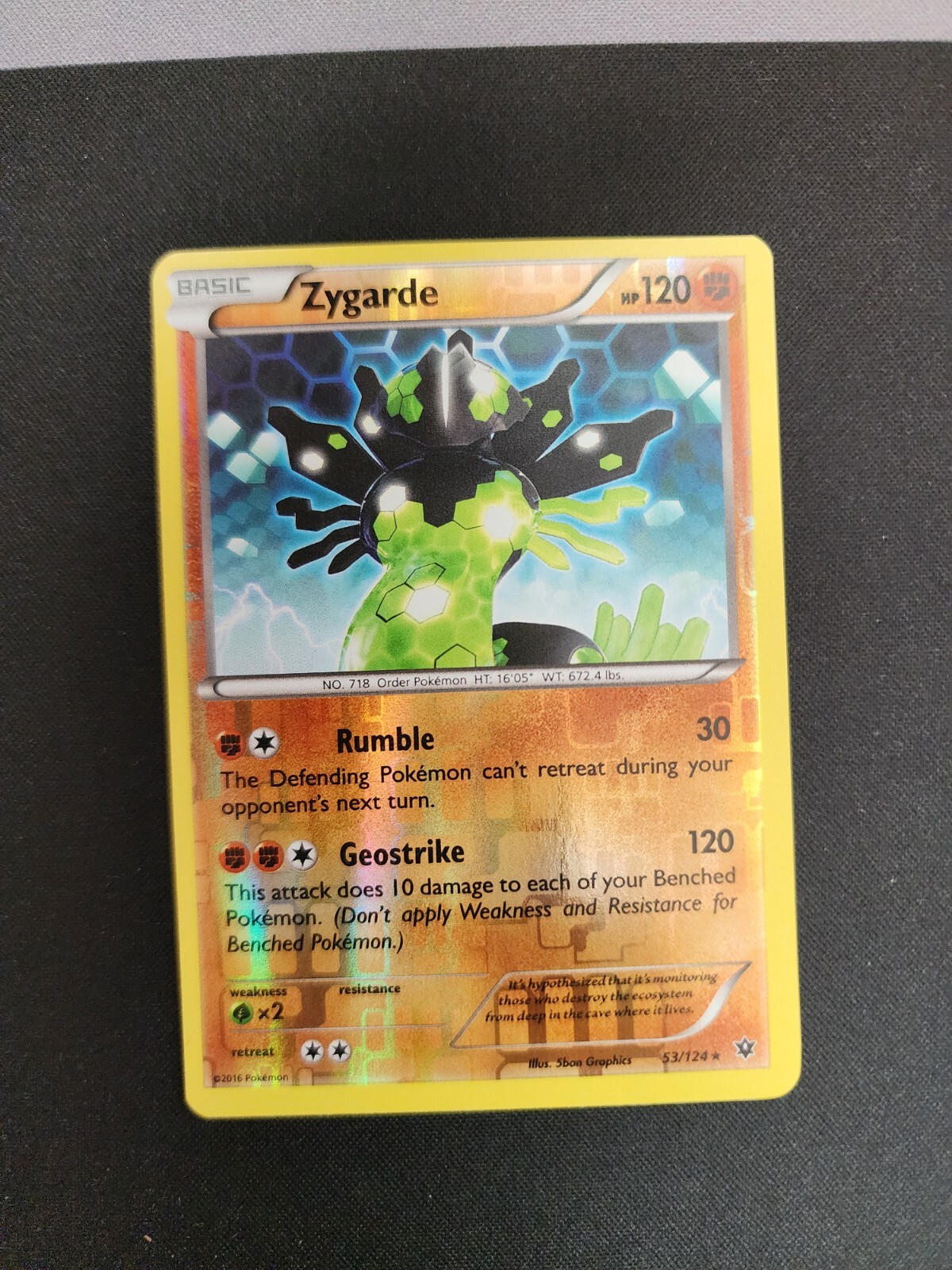 Zygarde Reverse Holo 53/124 XY - Fates Collide Pokemon Card Lp