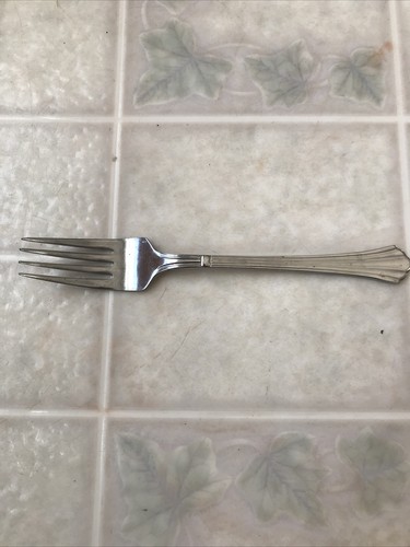 Estia Dorian Dinner Fork Stainless Flatware Ribbed Fan Pattern Made in Korea