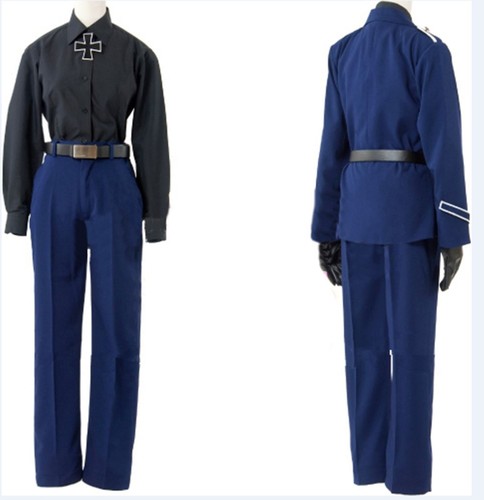 Set completo costume cosplay APH Axis Powers Hetalia Prussia blu navy - Foto 5 di 12
