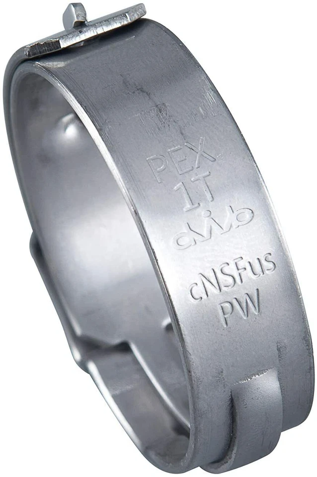 100 PCS EFIELD 1-Inch Stainless Steel PEX Cinch Clamp Rings for PEX Tubing/Pipe - Image 3 of 3