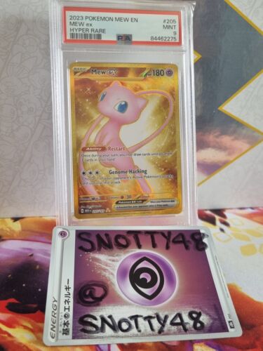 Pokemon Card PSA 9 Mew EX 205/165 Pokemon 151 Gold Hyper Rare Secret Holo *MINT* - Foto 1 di 8