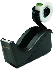 Scotch Desktop Tape Dispenser, Black Two-Tone, 1 Dispenser/Pack (C60-BK)