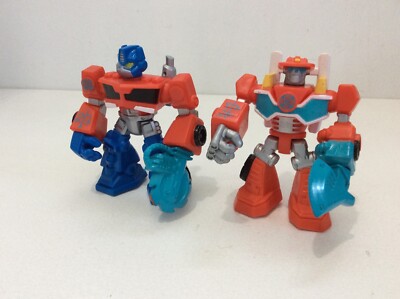 TRANSFORMERS RESCUE BOTS ENERGIZE OPTIMUS PRIME HEATWAVE Lot Playskool Heroes