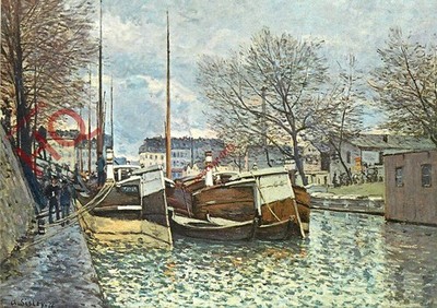 Ansichtskarte: Alfred Sisley, Le Canal St Martin a Paris