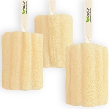 3 PCS Natural Loofah Scrubbies For Body Egyptian Lufa Scrubber Exfoliator