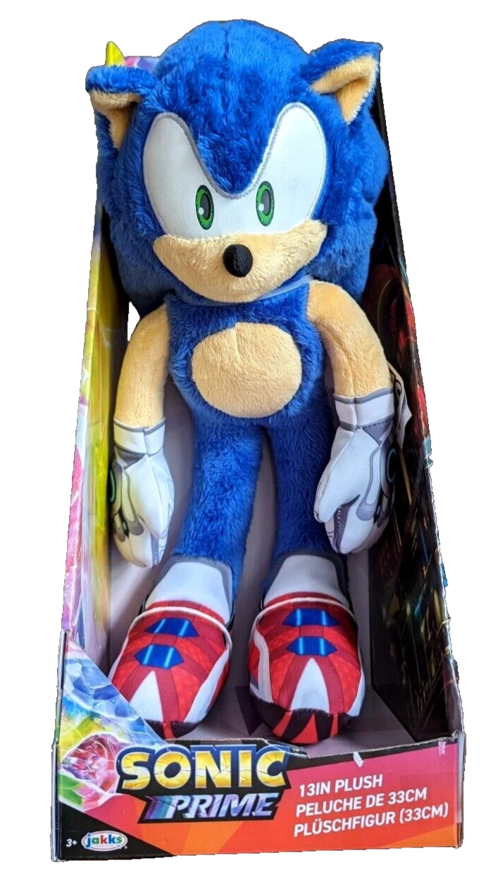 Sonic Prime 13"" Sonic the Hedgehog Plush JAKKS Netflix 33cm Toy