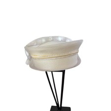 Ivory Mesh Fascinator with Sparkling Rhinestones   Elegant and New Without Tags