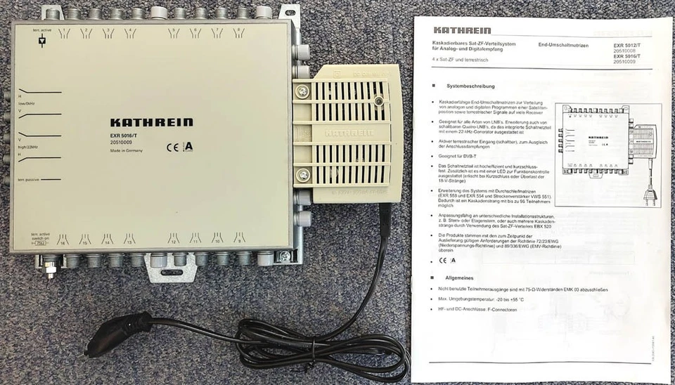 Kathrein Multischalter EXR 5016/T Verteilsystem Multiswitch 20510009 - Bild 2 von 4