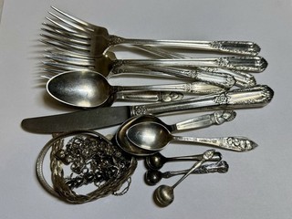 HUGE 339.56 Grams Sterling Silver Flatware Jewelry Etc. Scrap Lot!