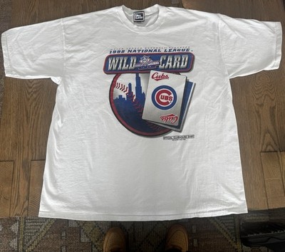 Vintage 1998 Chicago Cubs Wild Card Playoffs Shirt XXL Pro Player MLB Official