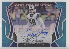 2019 Certified Potential Signatures Mirror Teal 42/50 Cory Littleton Auto yn4