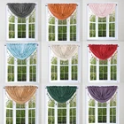 1PC WATERFALL VALANCE SWAG WINDOW CURTAIN W/TASSEL TRIM RIBON EDGE STYLE rs8