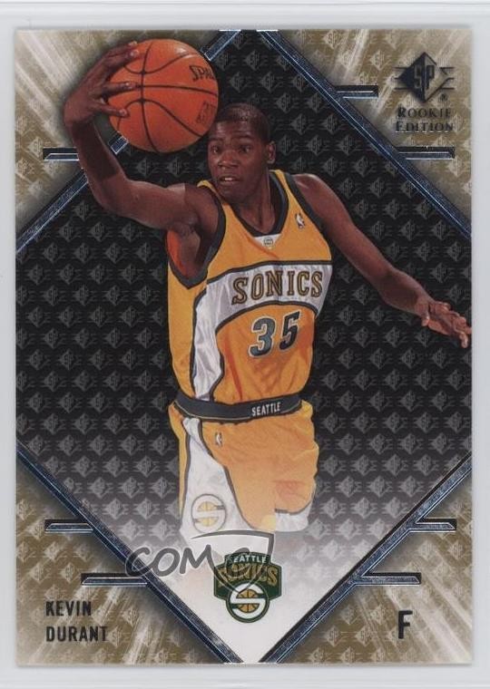2007-08 SP Rookie Edition Kevin Durant #61 RC 8iv