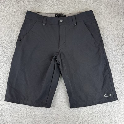 Oakley Stance Mens Golf Shorts Jet Black Size 32 Chino Flat Front Outdoor