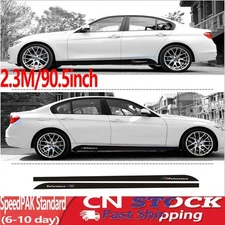 2x 230cm Glossy Side Skirt Sticker Decal Vinyl Graphic For BMW 5 7series++