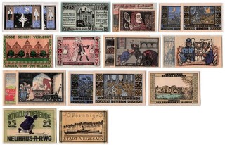 Lot 20 Germany Notgeld Emergency Notes 1918 1921 Weimar Serienscheine Currency