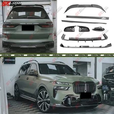 Fits BMW X7 G07 23-25 Real Carbon Fiber Front Rear Lip Side Skirts Wing Body Kit