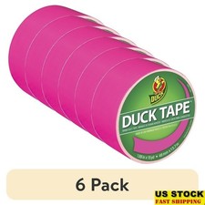 6 Pack Neon Pink Duct Tape Heavy Duty Adhesive Craft DIY Repair Decorative New