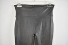 SPANX Gunmetal Gray Faux Leather Slimming Power Waistband Pull-On Leggings L — photo 4