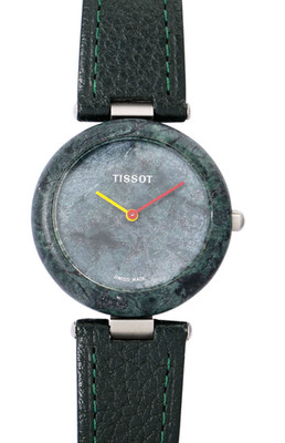 Tissot Rock Watch R151 dunkelgrün Stein Schweizer Armbanduhr Grand Herren Selten
