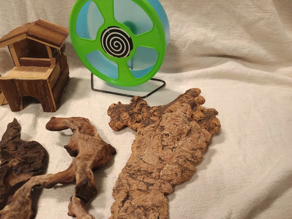 Hamster Zwerghamster Rennmaus Mäuse Zubehör Set Laufrad 20cm Häuschen Neu - Bild 4 von 4