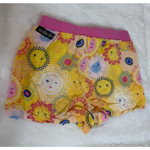 Matilda Jane Little Miss Sunshine Pull-On Shorts Pink / Yellow Pockets Girls 4 - Picture 4 of 6