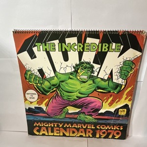 The Incredible Hulk Mighty Marvel Comics Calendar 1979 National TV Star
