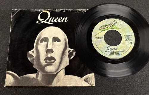 45 rpm Vintage 7” Vinyl Single Record Jukebox Queen We Are Champions Rock You