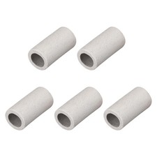 5pcs 10mm Dia Ceramic Tube Wiring Heat Insulation Protection Single Bore Grey
