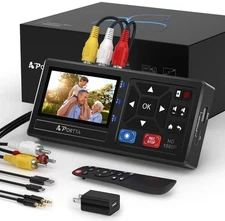 Portta VHS to Digital Converter, Video to Digital Recorder with Remote