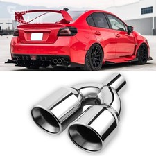 2,5" Einlass 3,5" Auslass Doppelrohr Auspuff Spitze Für Subaru Impreza WRX STI