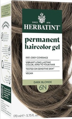Herbatint Permanent Hair Dye 6N - Dark Blonde Ammonia-Free - Pack of 3