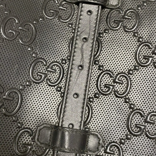 GUCCI GG Emboss 625772 Black Leather Business Bag - Picture 14 of 15