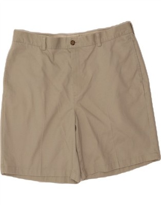 L.L.BEAN Herren natürliche Passform Chino Shorts W37 Large beige Baumwolle DF09