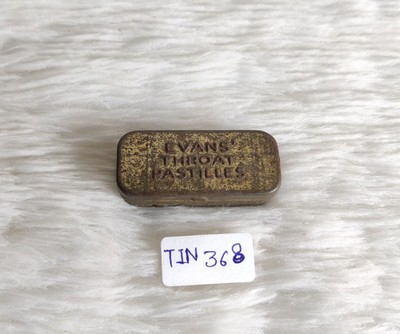 Vintage Evans Hals Pastillen Werbe Dose Verpackung Dekorativ Requisiten TIN368
