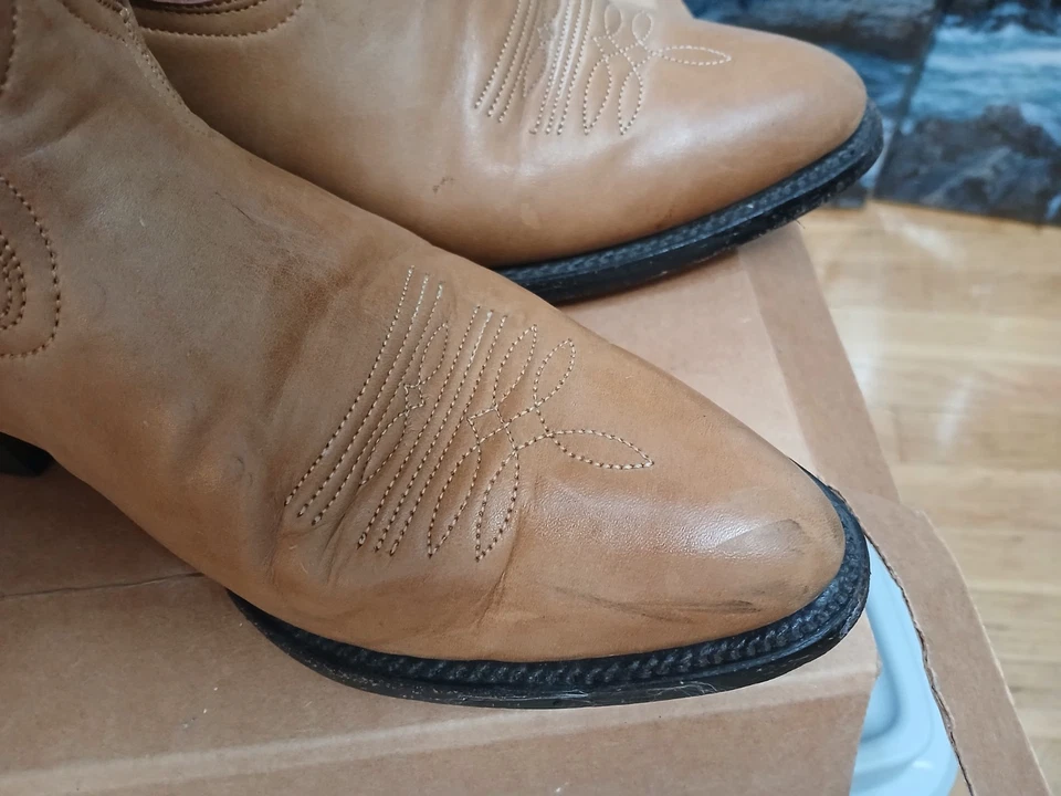 bota western de cuero gallo negro talla 7 Foto 3 de 4